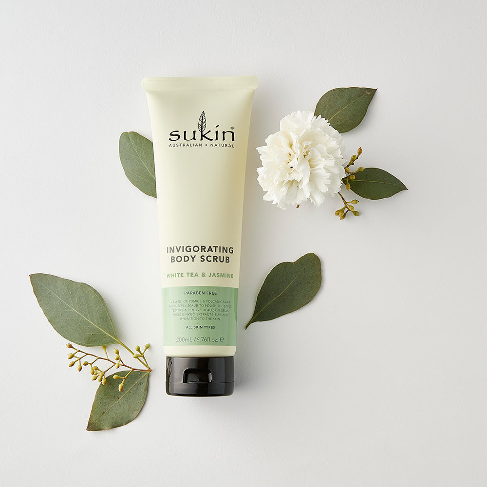 INVIGORATING BODY SCRUB | WHITE TEA & JASMINE | 200 mL